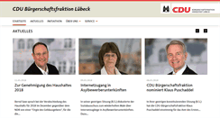 Desktop Screenshot of cdu-fraktion-luebeck.de